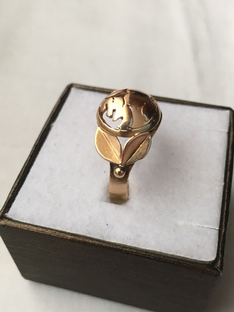 Pierścionek 14k złoty l. 60- te.
