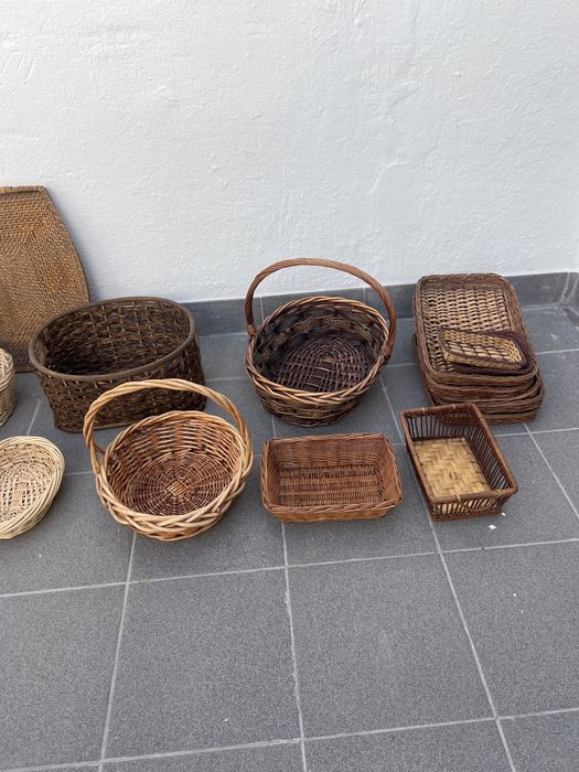 Conjunto de cestaria de verga