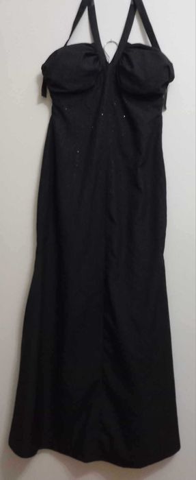 Vestido preto comprido de cerimónia