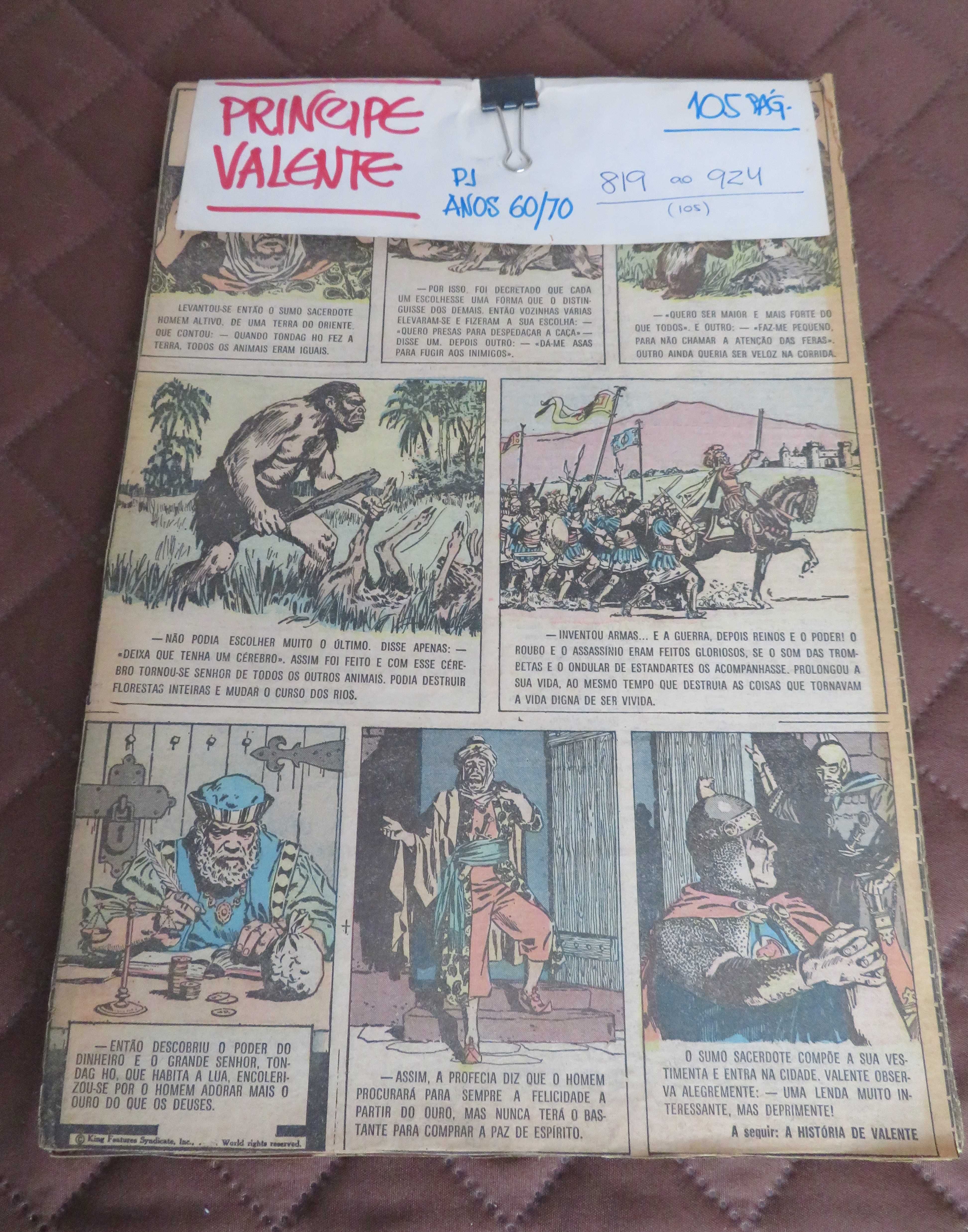 BD - Principe VALENTE/Páginas do Jornal PJ (Anos 60 / 70) - com OFERTA