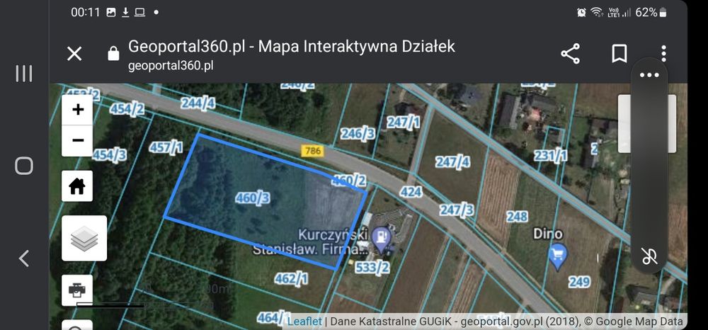 Sprzedam działkę w Rudzie Strawczyńskiej o powierzchni 8481m2