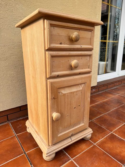 Szafka drewniana słupek komódka stolik komoda witryna szafa stol