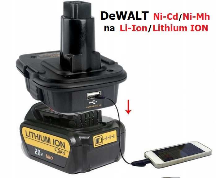 Konwerter baterii DeWALT 18V DM18D li-ion DCA1820