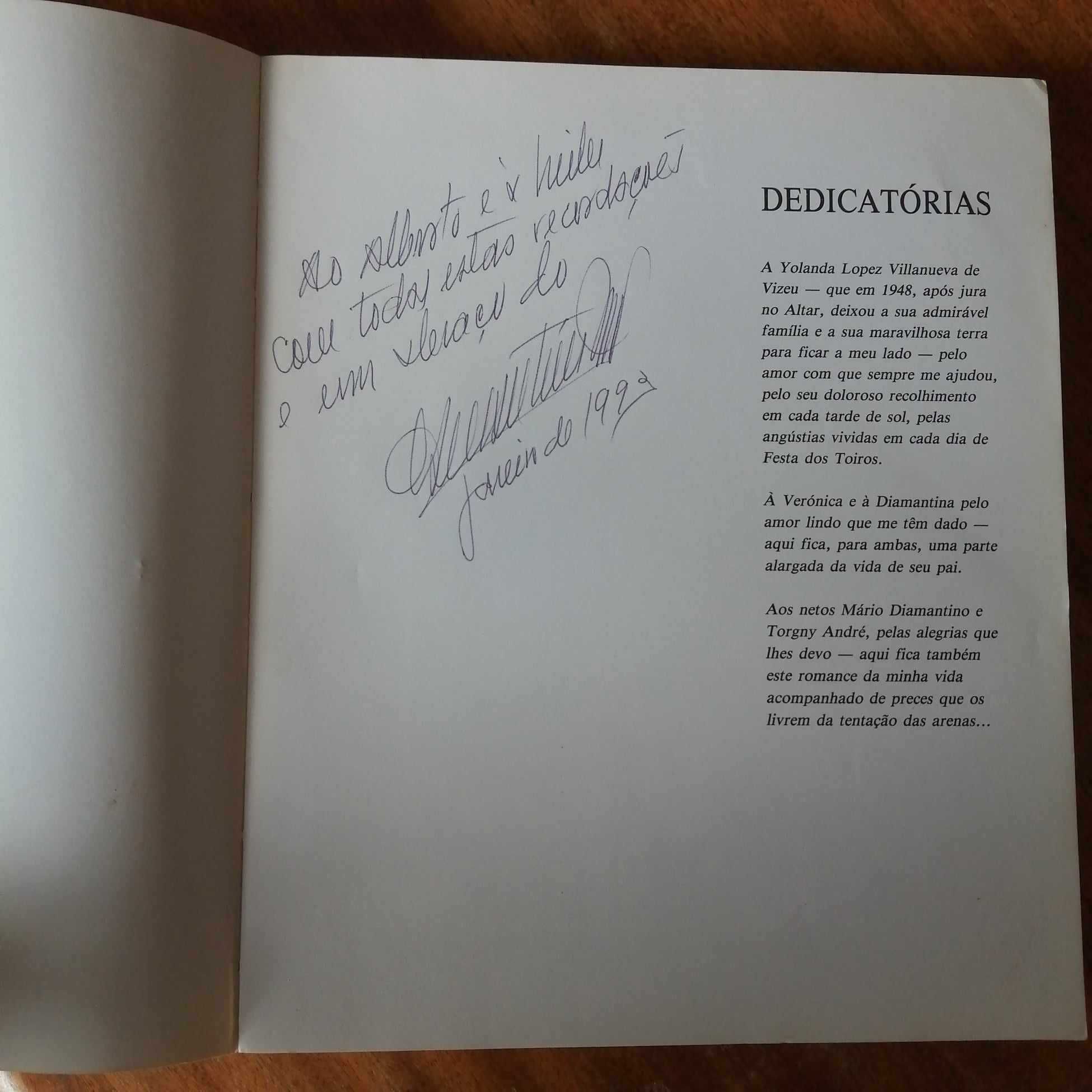 Diamantino Vizeu Memórias de um Toureiro com autógrafo do autor 1992