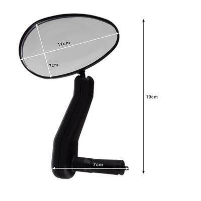 Lusterko rowerowe lewe regulowane czarne