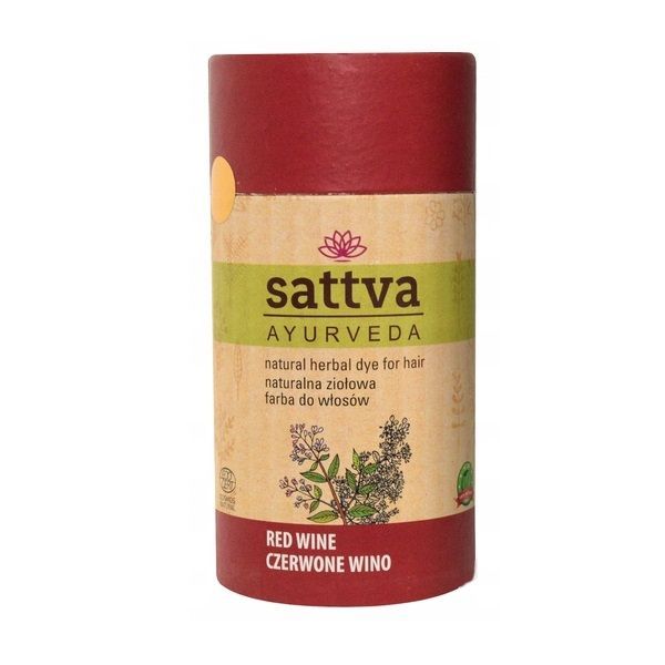 Sattva Natural naturalna ziołowa farba do włosów Red Wine 150g