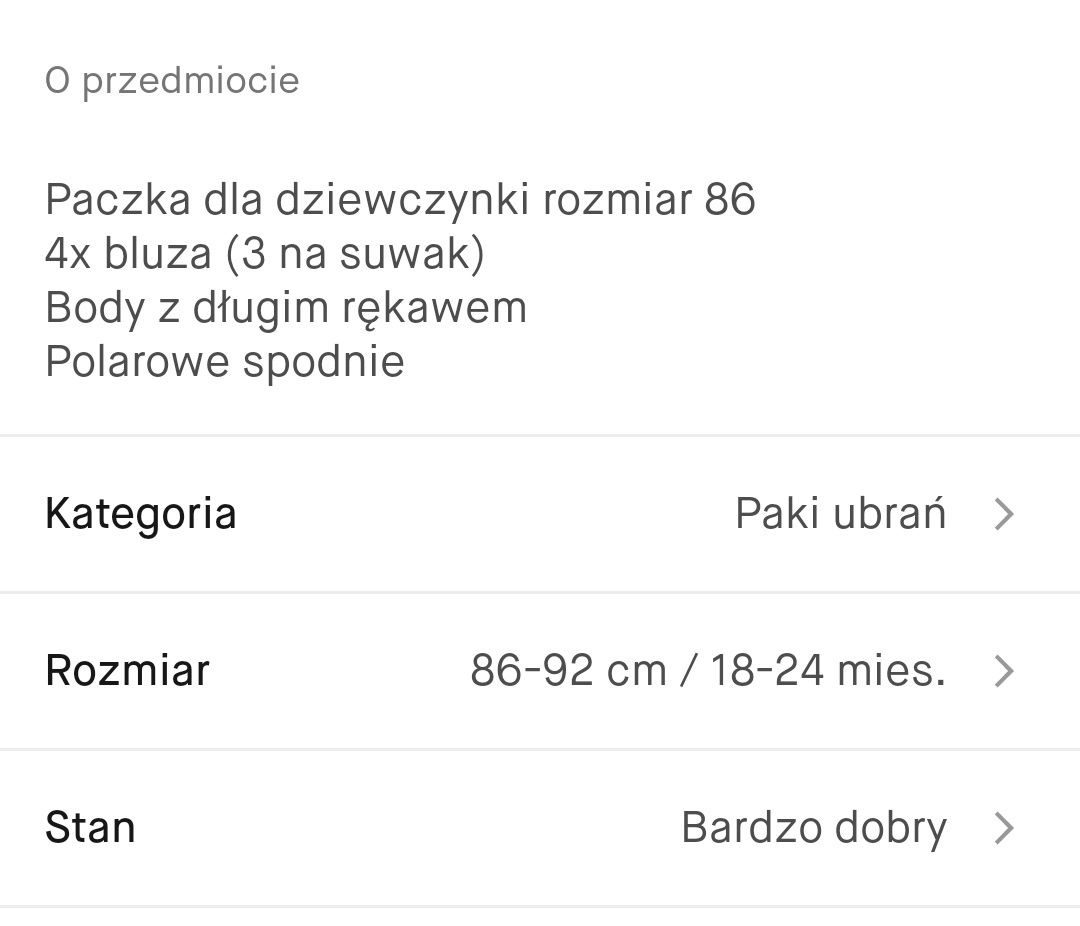 Paczka bluz dla dziewczynki