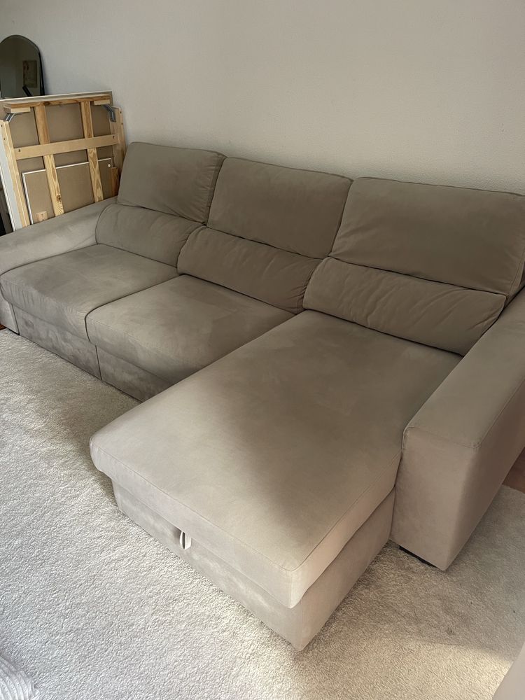 Sofá chaise-longue 3 lugares