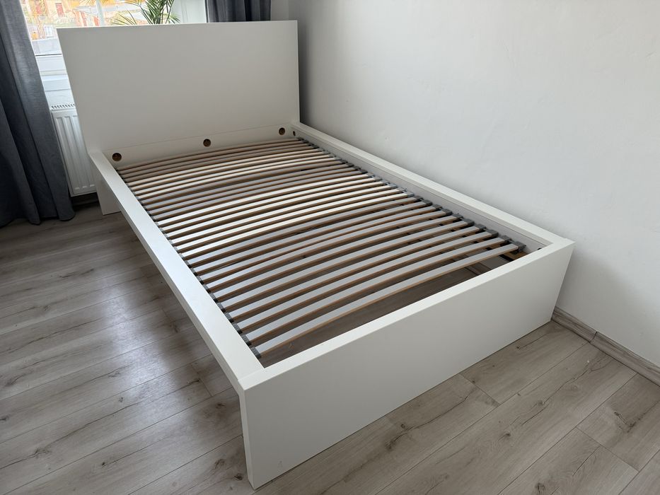 Rama łóżka MALM IKEA 140x200, +materac 120x200