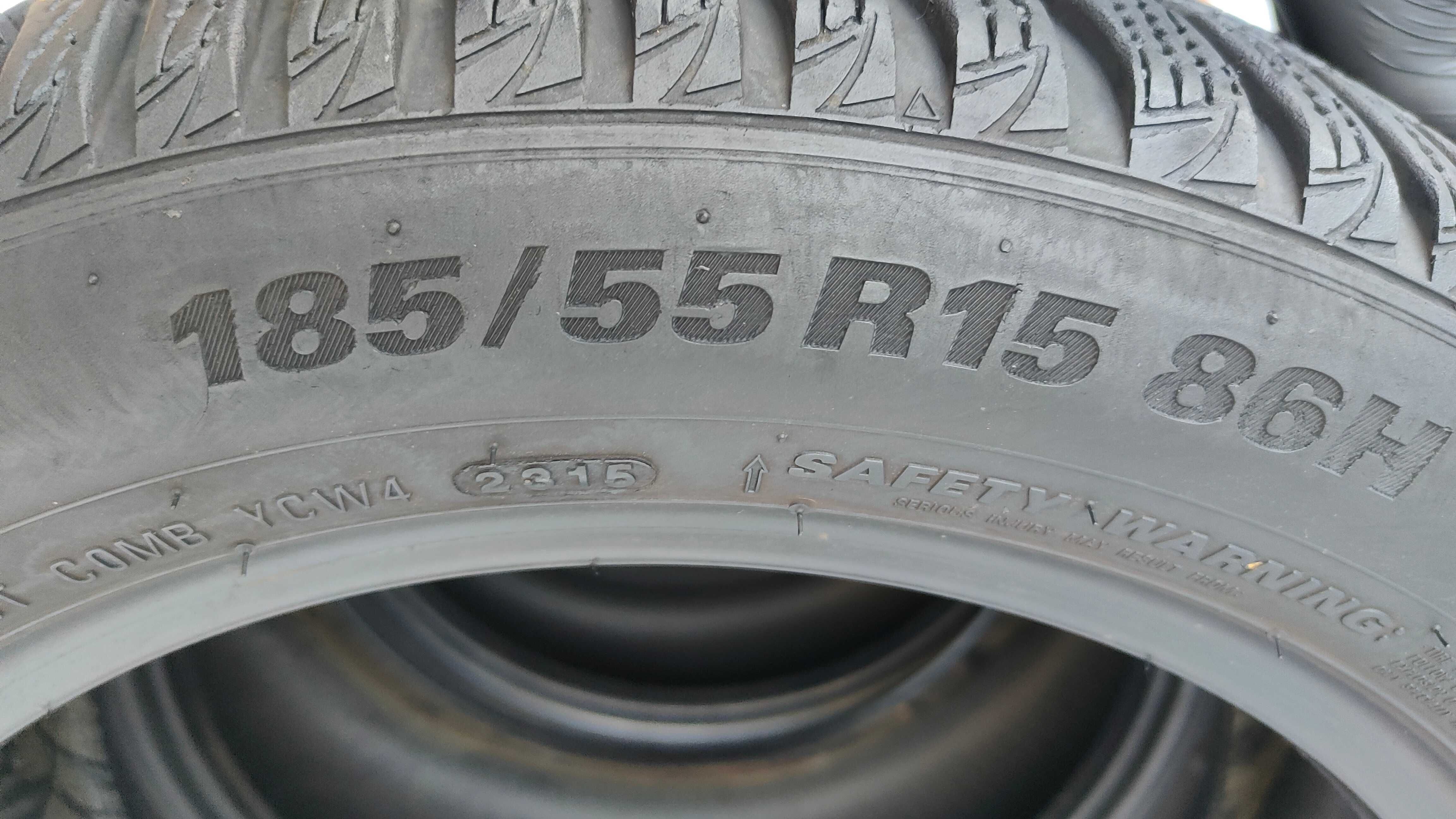 Opony Zimowe 185/55/15 Kumho 4szt 7,5mm MB