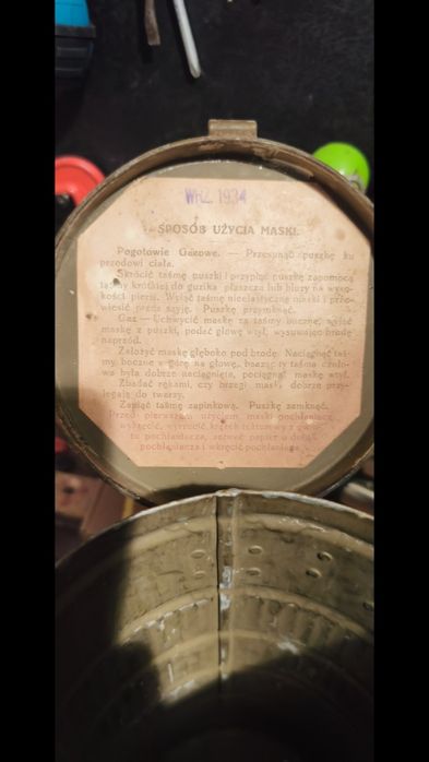 Maska przeciwgazowa Polska 1934r