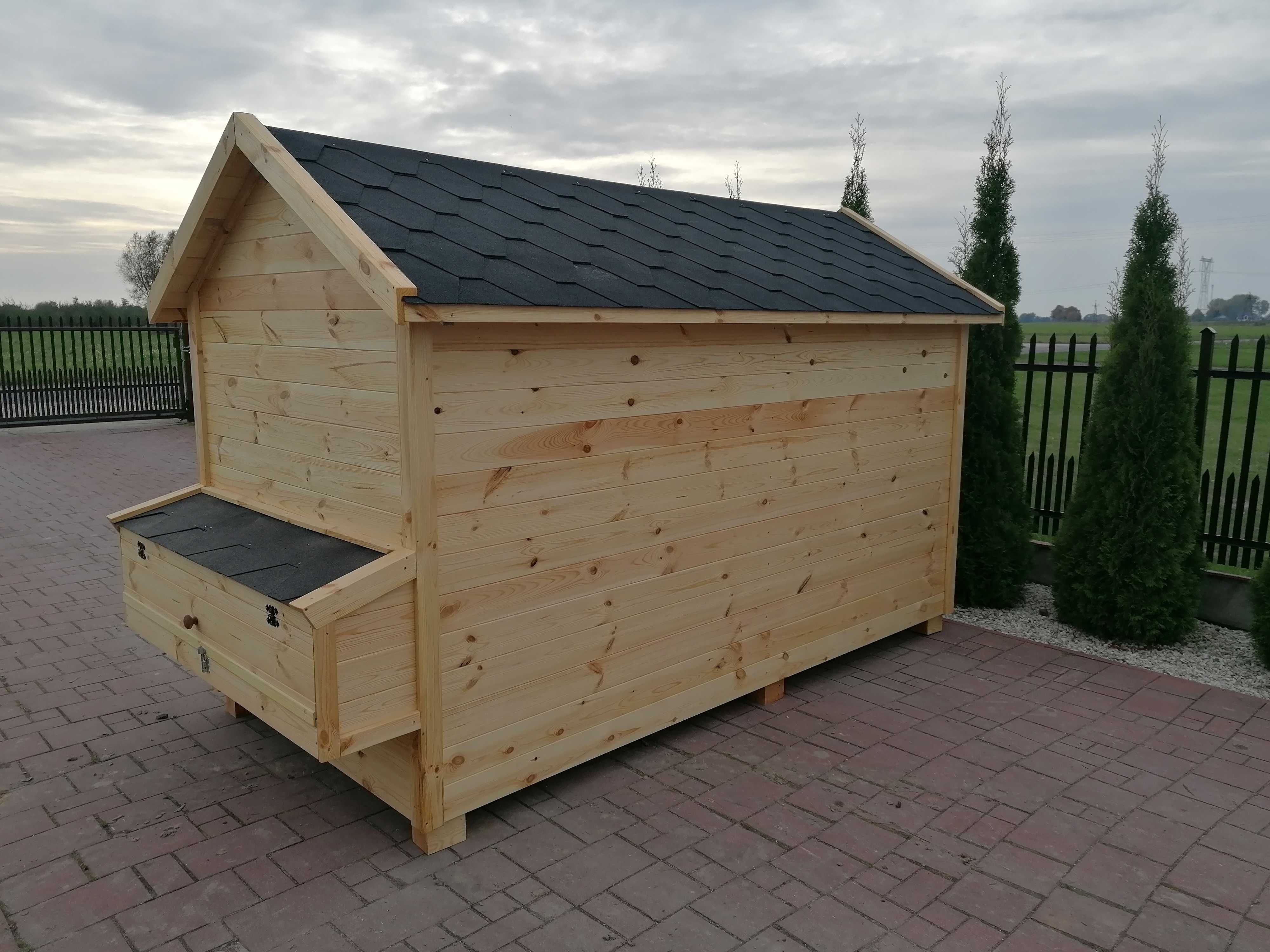 Kurnik dla kur z otwieranym jajecznikiem 350x200x210cm