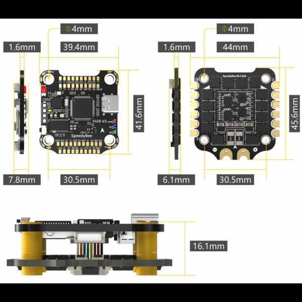 Полетный контроллер FC&ESC SpeedyBee F405 V3 3-6S 30X30 + 50A ESC