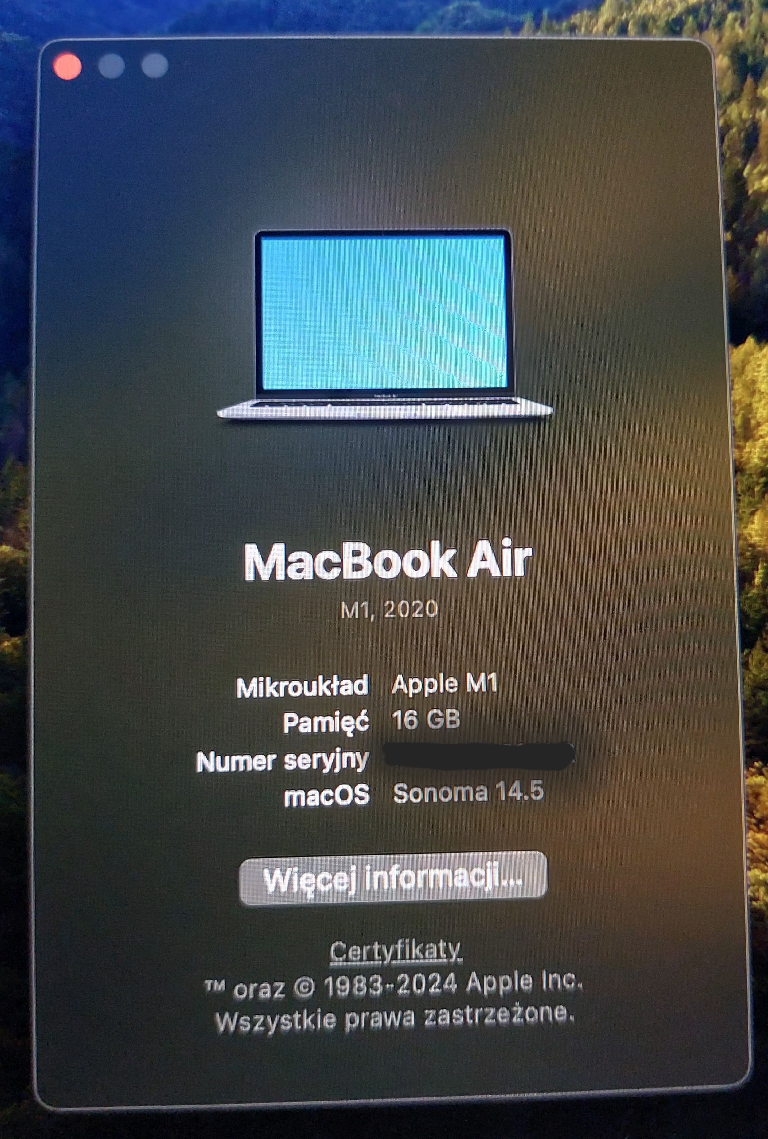Apple MacBook M1 16GB RAM 256GB SSD STAN BDB