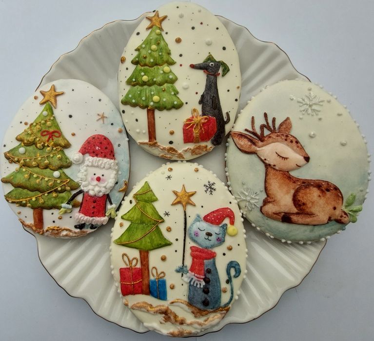 Pierniczki Gwiazdka Renifer Mikołajki Prezent dla Kociary Psiary Duże