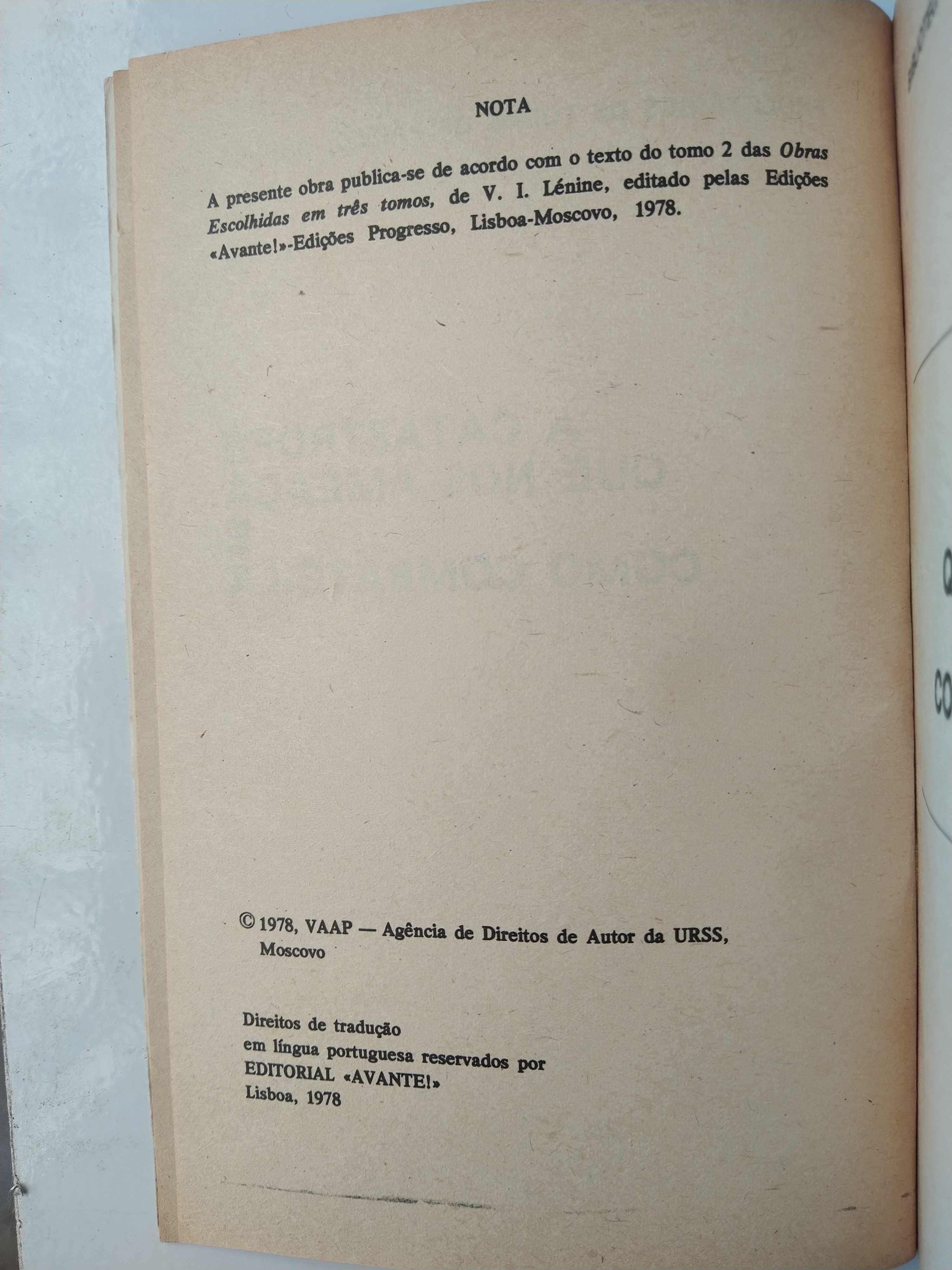 A Catástrofe que nos Ameaça e como Combatê-la - V. I. Lénine