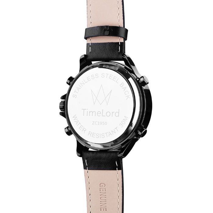 Zegarek męski efektowny do garnituru - kolor czarno-gołębi ORYGINALNY