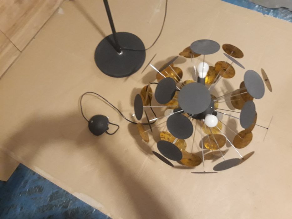 lampa stojaca wiszaca glamour piekna 2 lampy