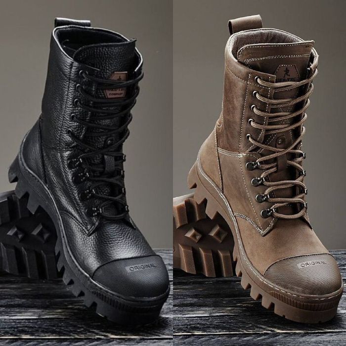 Берці демісезонні чоловічі шкіряні Кіборг 40-46р з натуральної шкіри