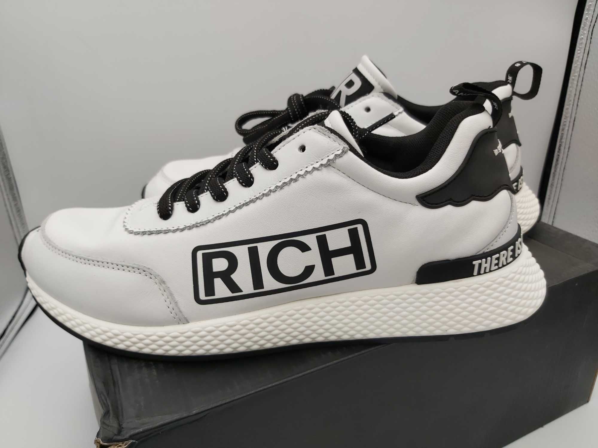 SP NOWE sneakersy john richmond białe skorzane rozmiar 43
