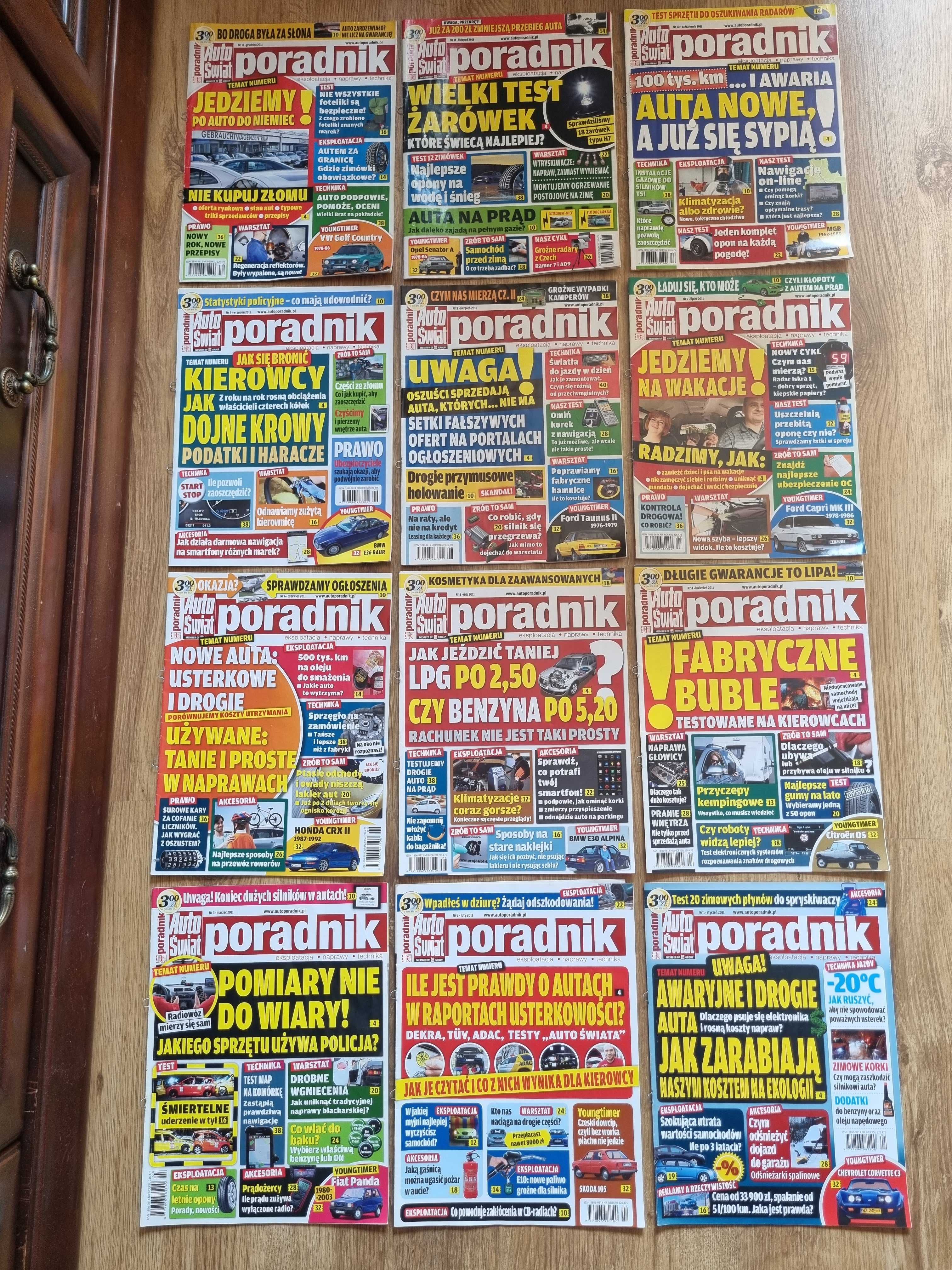 Auto Świat Poradnik SEGREGATOR 2011 rocznik - 12 sztuk poradników