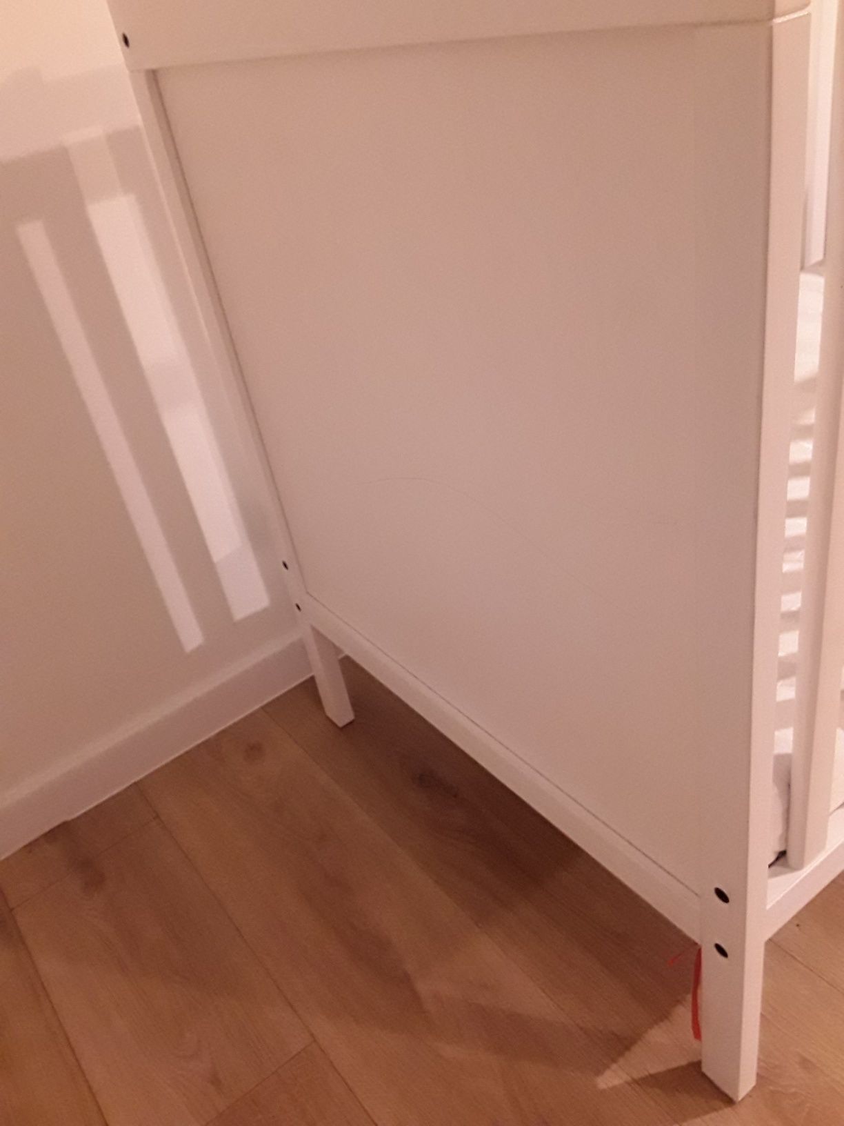 Łóżeczko białe 120x 60 ikea sundvick + materac odeo dzieciecy