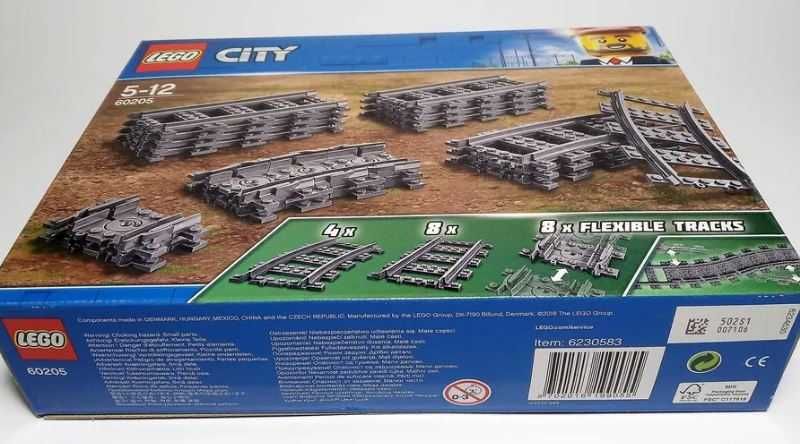 Lego City 60205 Tory proste zakręty elastyczne ORYGINALNE Lego