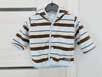 Polar chłopięca bluza niemowlęca w paski H&M z kapturem 56 cm 1-2 msc