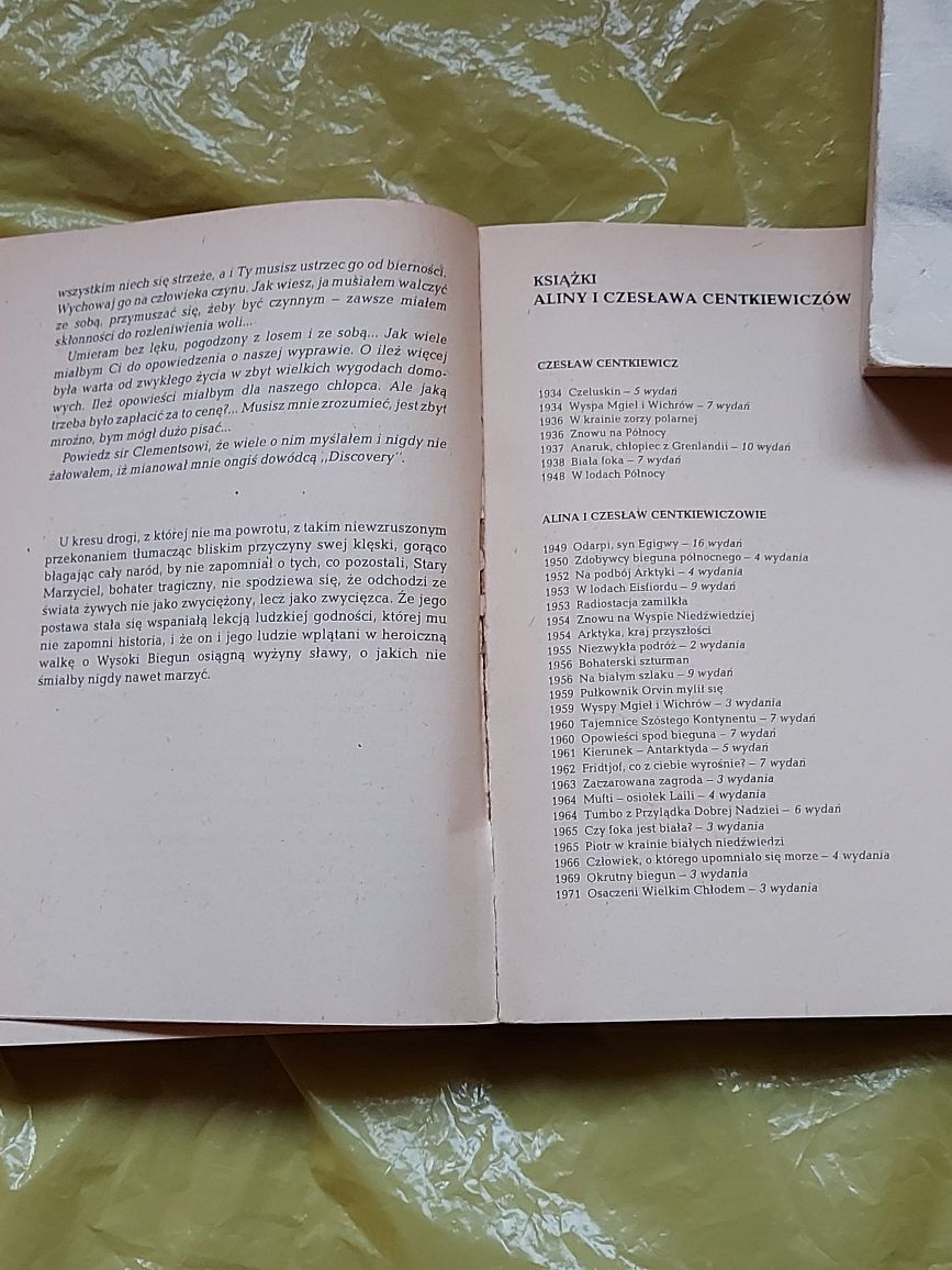 Książka Centkiewiczowie nie prowadziła ich gwiazda polarna 1984rok