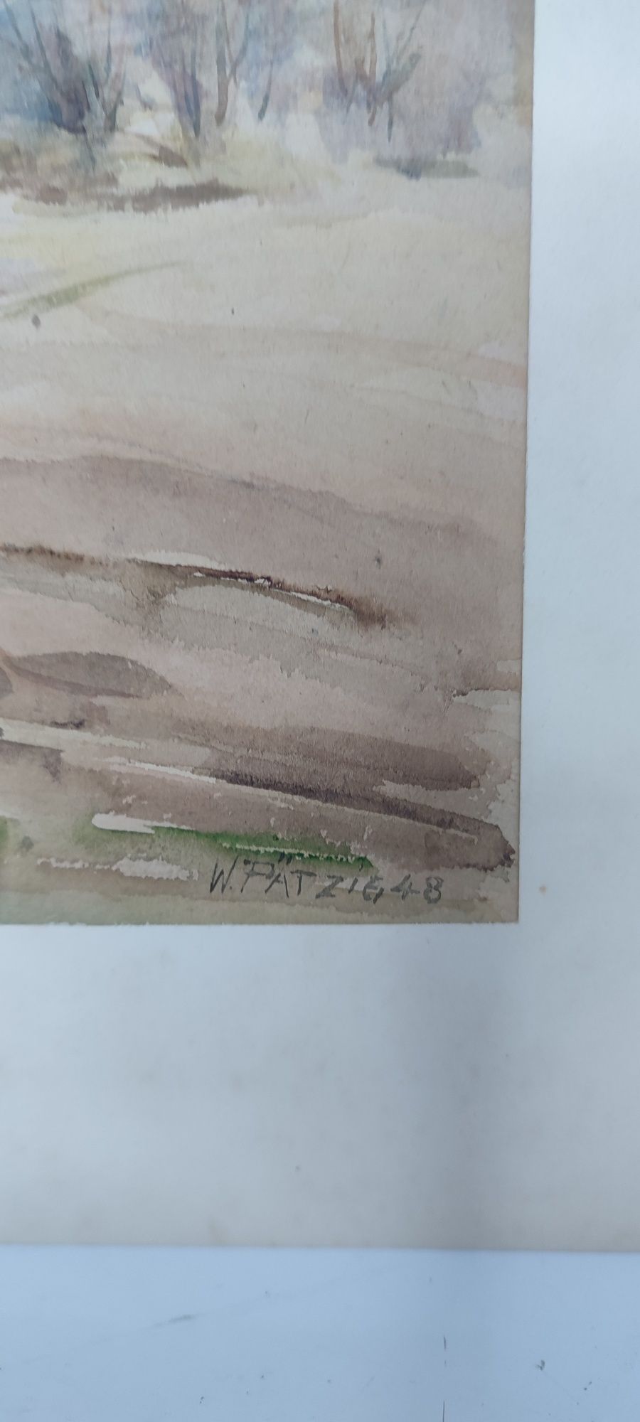 Piękna akwarela 1948 r.