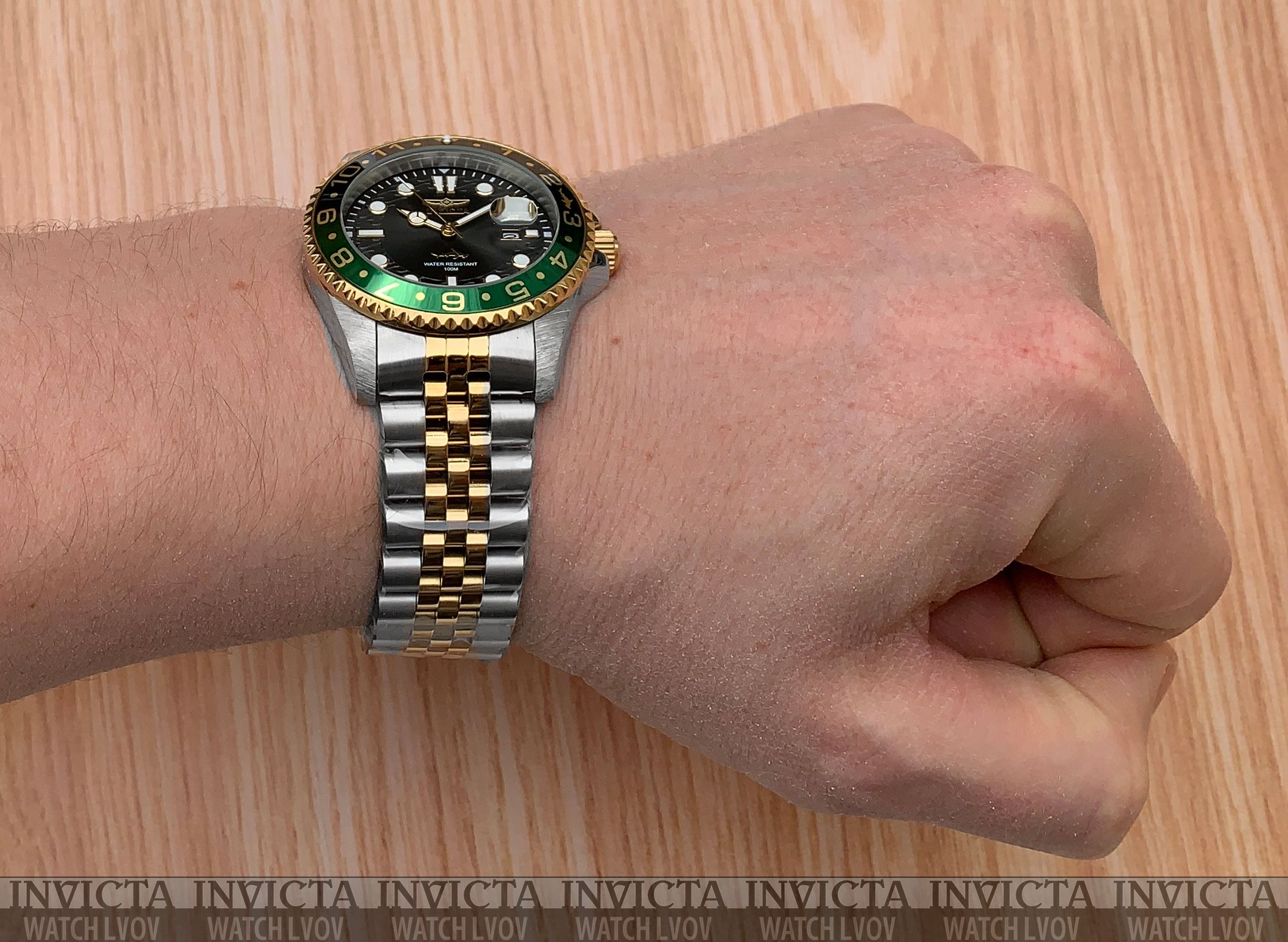 Мужские часы Invicta 30625 Pro Diver 43 мм. Master Oceans Gold Green