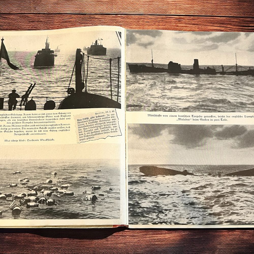 Książka „ Kriegsmarine am Feind” z dedykacja z 1942r
