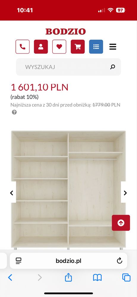 Szafa z lustrami