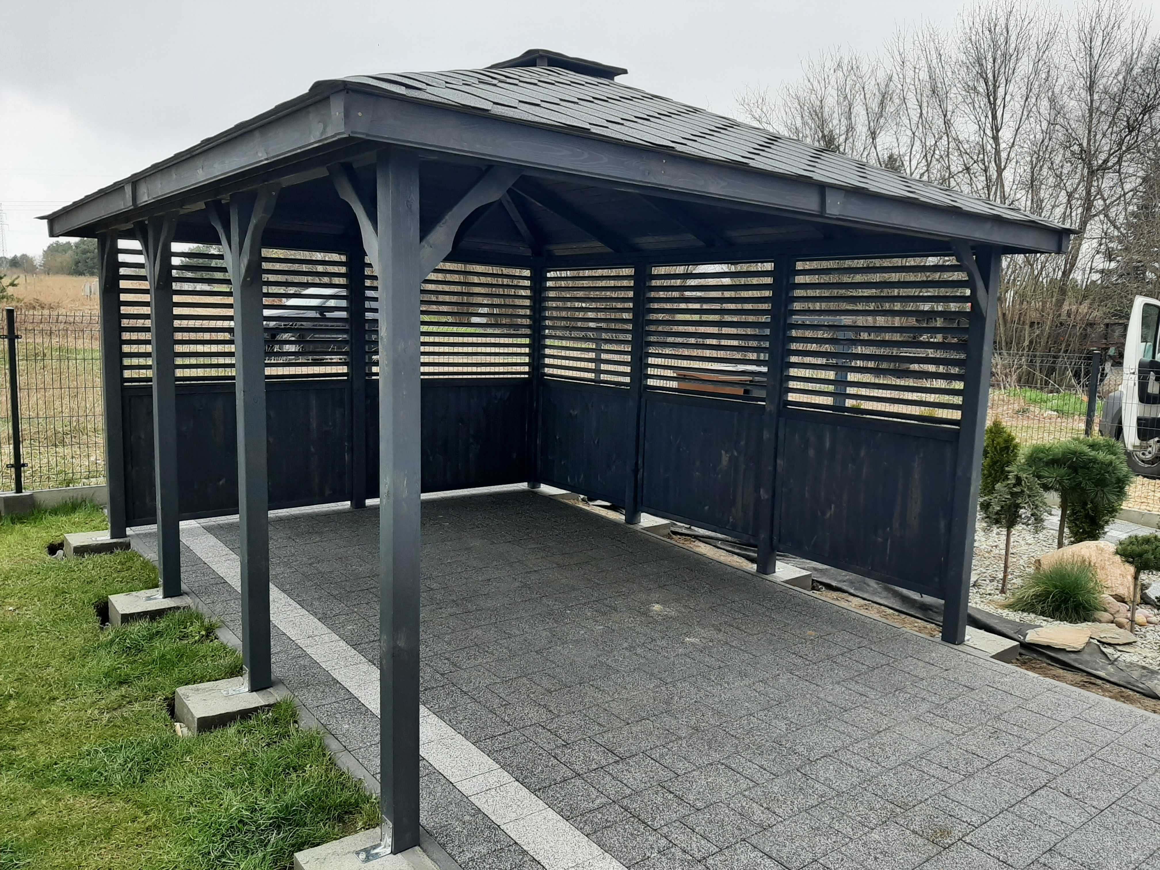 Wiata wolnostojąca na wymiar, garaż, carport. Szybka realizacja