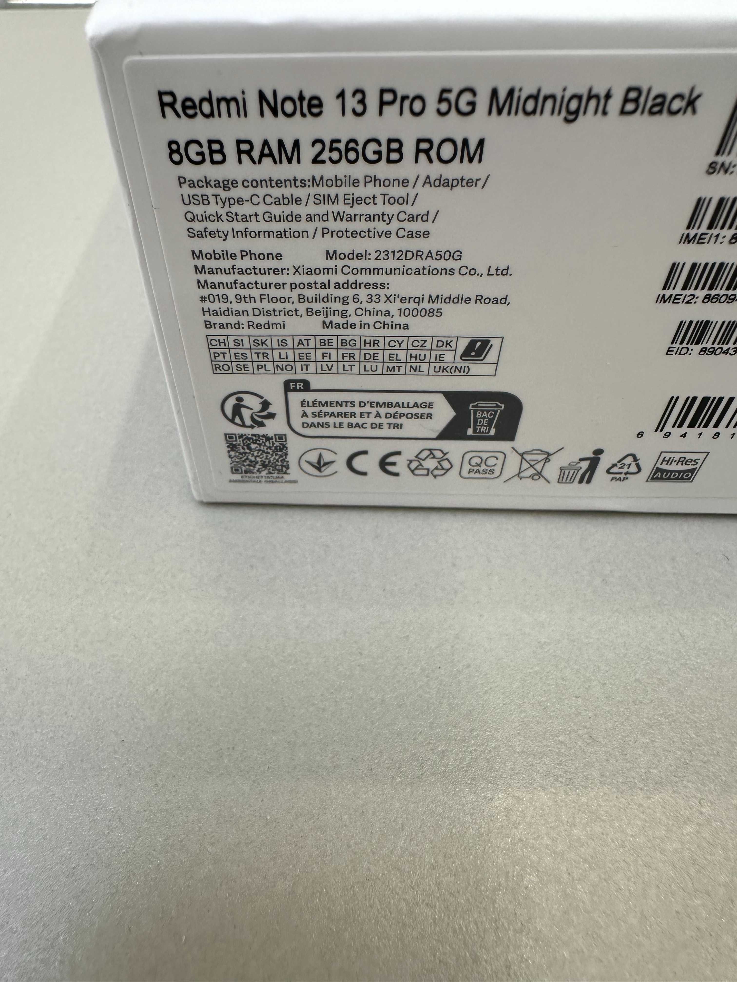 NOWY Xiaomi Redmi Note 13 Pro 5G 256GB/8GB RAM Czarny Teletorium W-CH