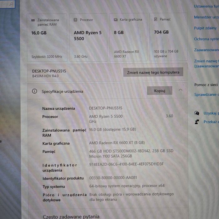 Komputer RX6600XT/RTX3060ti/R5 5500/16GB ram/Gamingowy Okazja gwarancj