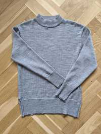 Szary sweter z wełny merino Cubus 146/152 dziewczęcy sweter z merynosa