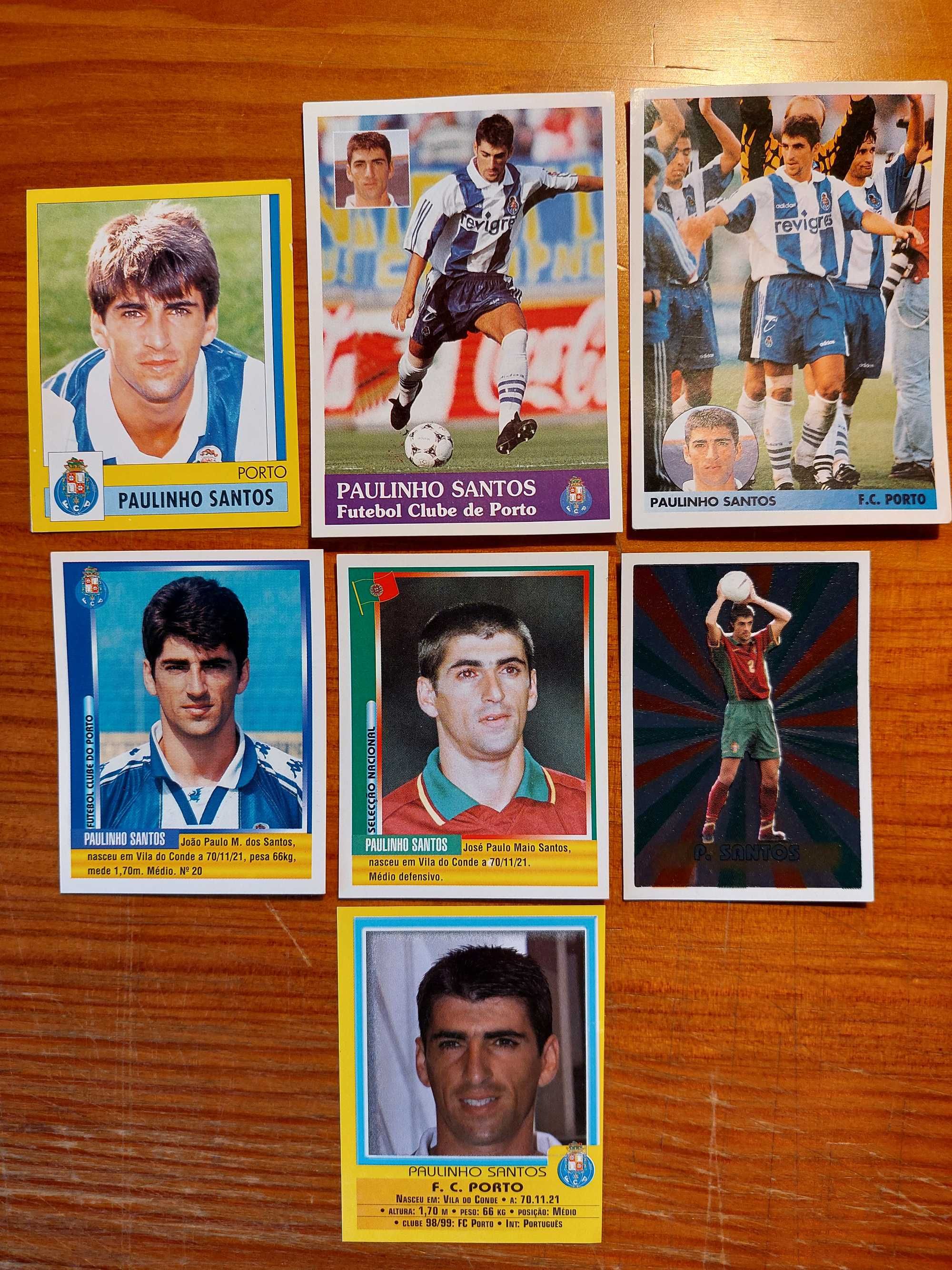 Conjunto cromos Paulinho Santos (FC Porto e Portugal)