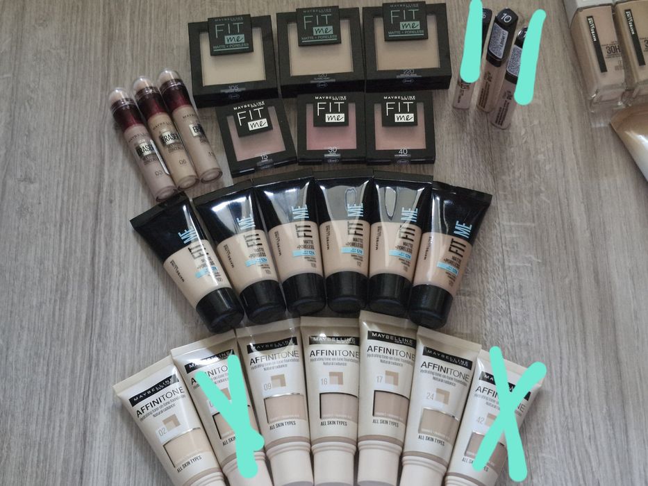Maybelline тональный крем, консилер, помада