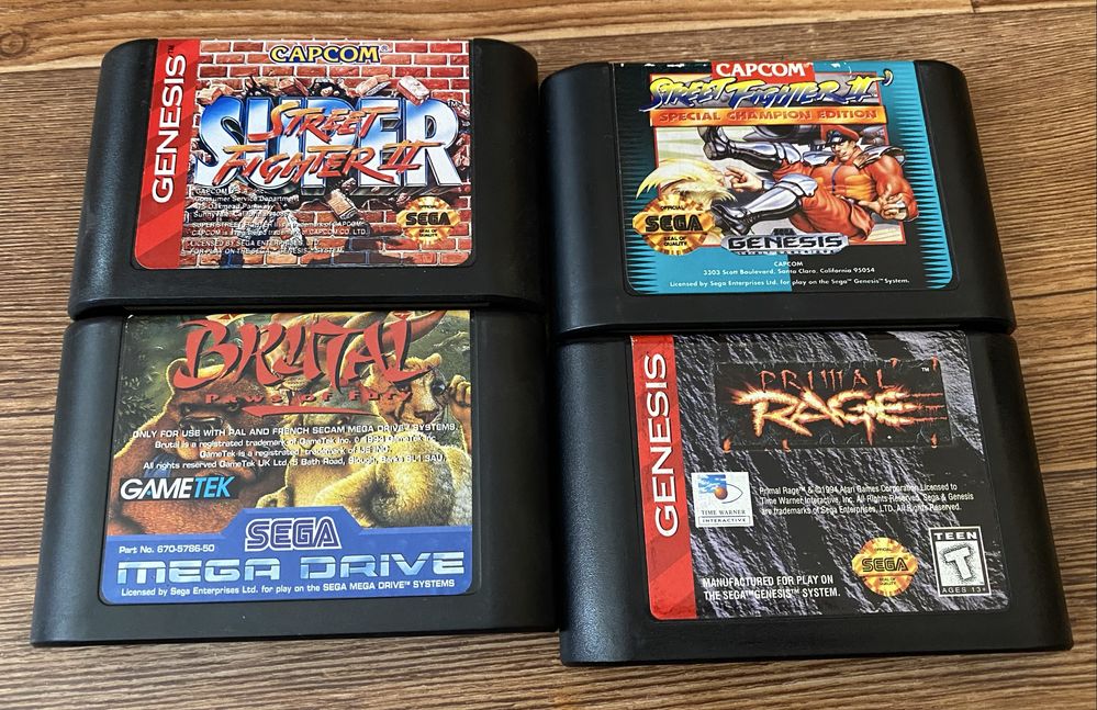 Sega Mega Drive (Genesis): Road Rash, Mortal Kombat, Aladdin, Jim
