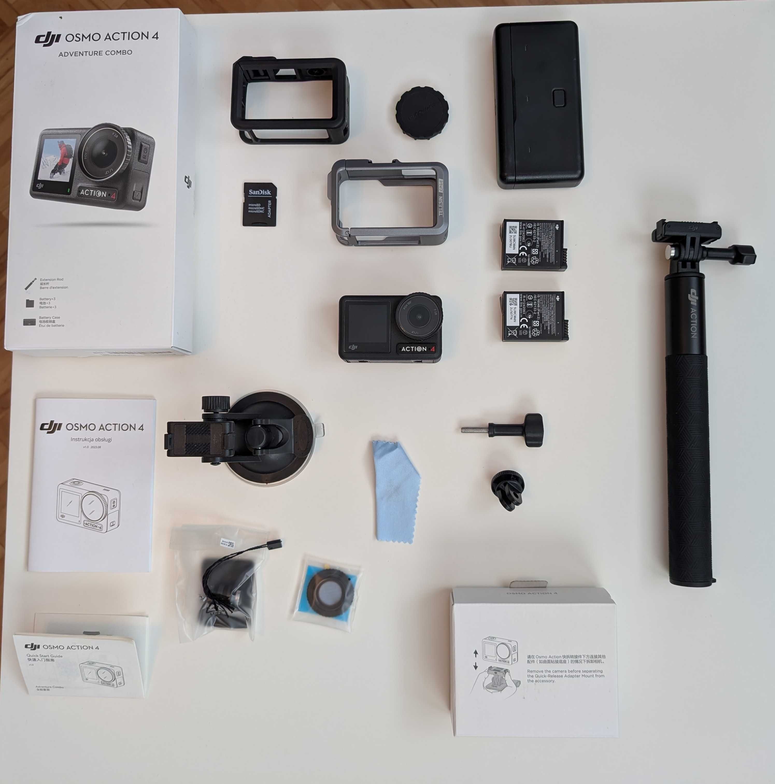 DJI OSMO ACTION 4 adventure combo + akcesoria