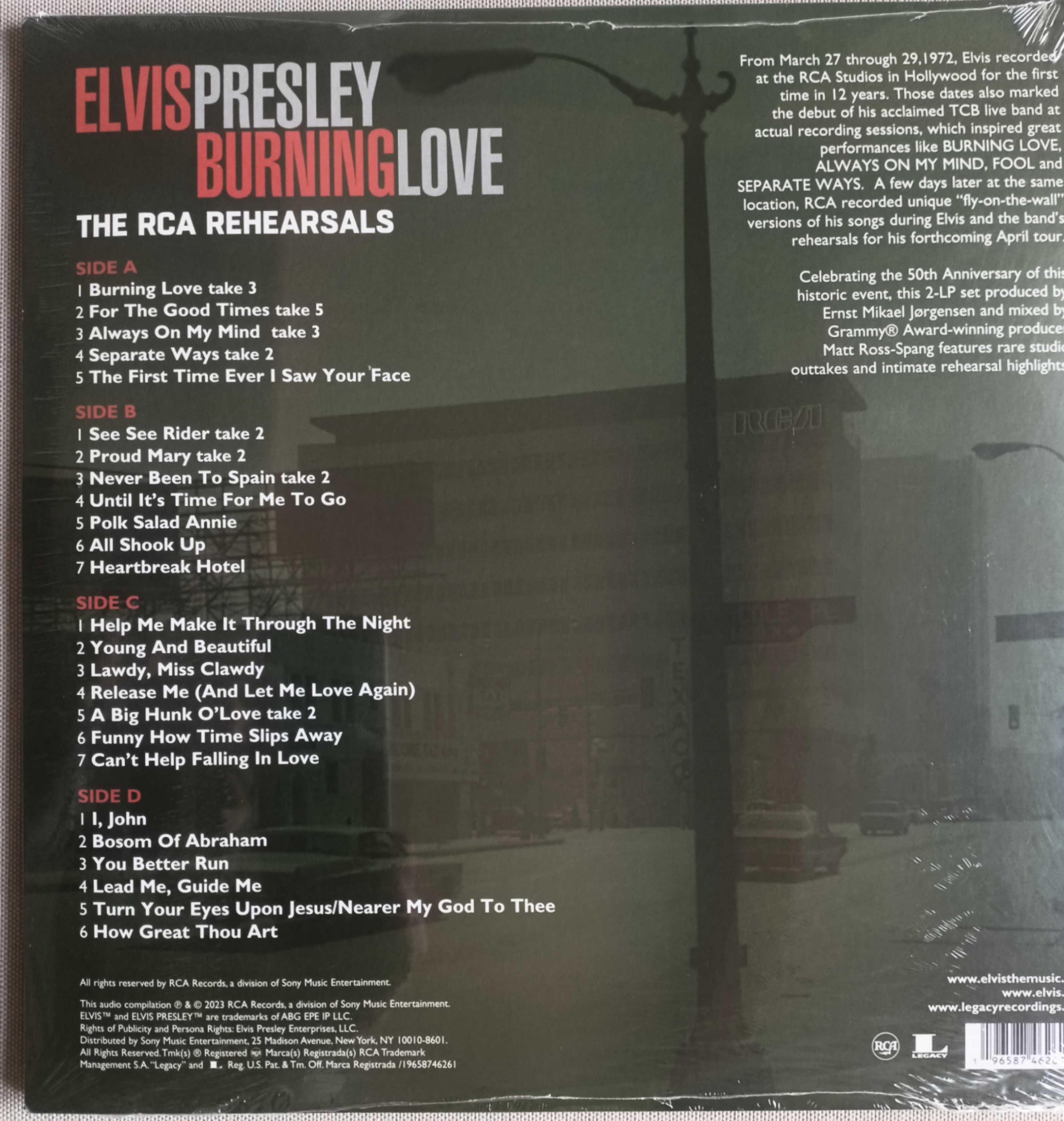 ELVIS Burning Love The Rehearsals  2 LP Sealed MINT / USA
