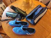 Buty do gry w piłkę nożną KORKI ADIDAS z torbą i ochraniaczami NIKE