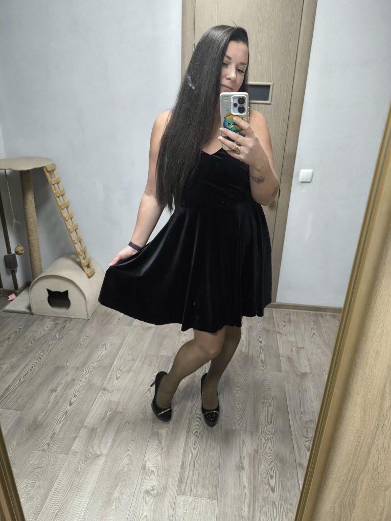 Платье велюровое