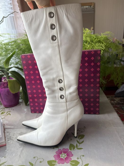 Сапоги білі зимові чоботи