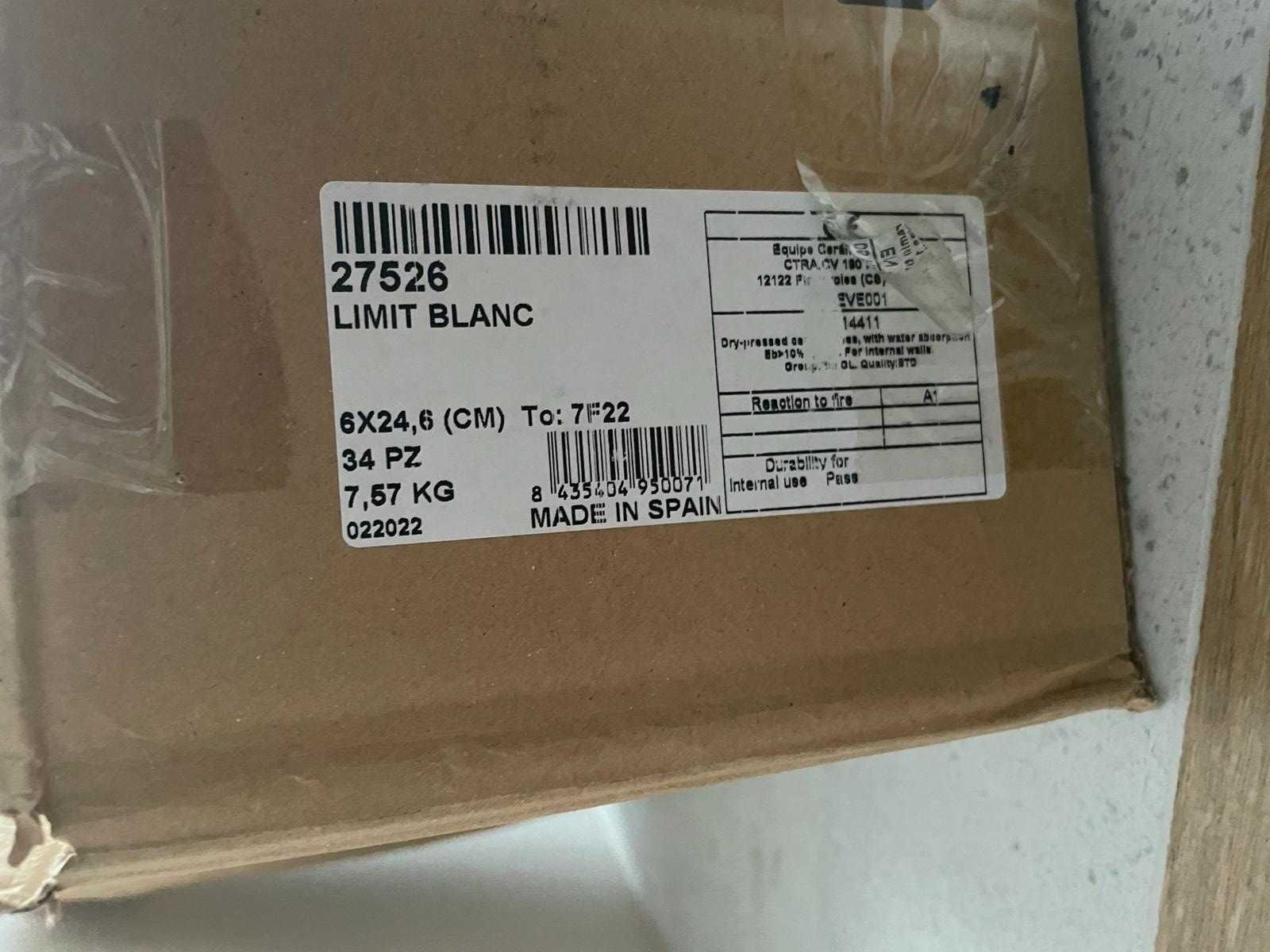 LIMIT Blanc 6x24,6 cm EQUIPE płytki ceramiczne