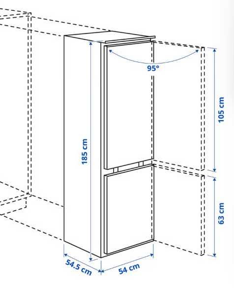 Lodówka do zabudowy Ikea TINAD 7036