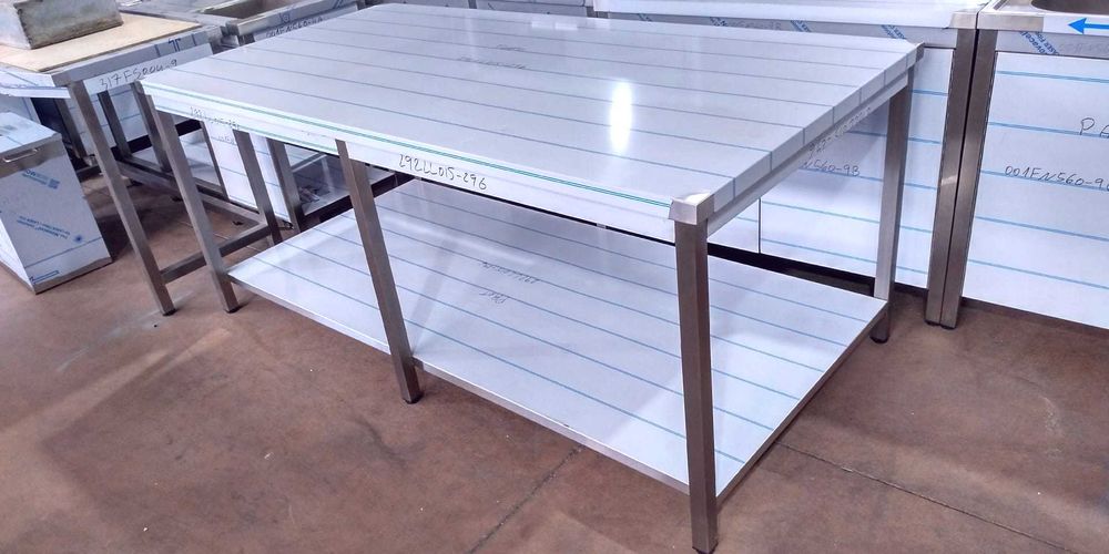 Escaparate/Mesa aço inox T1 - 1000x600x850mm - NOVO
