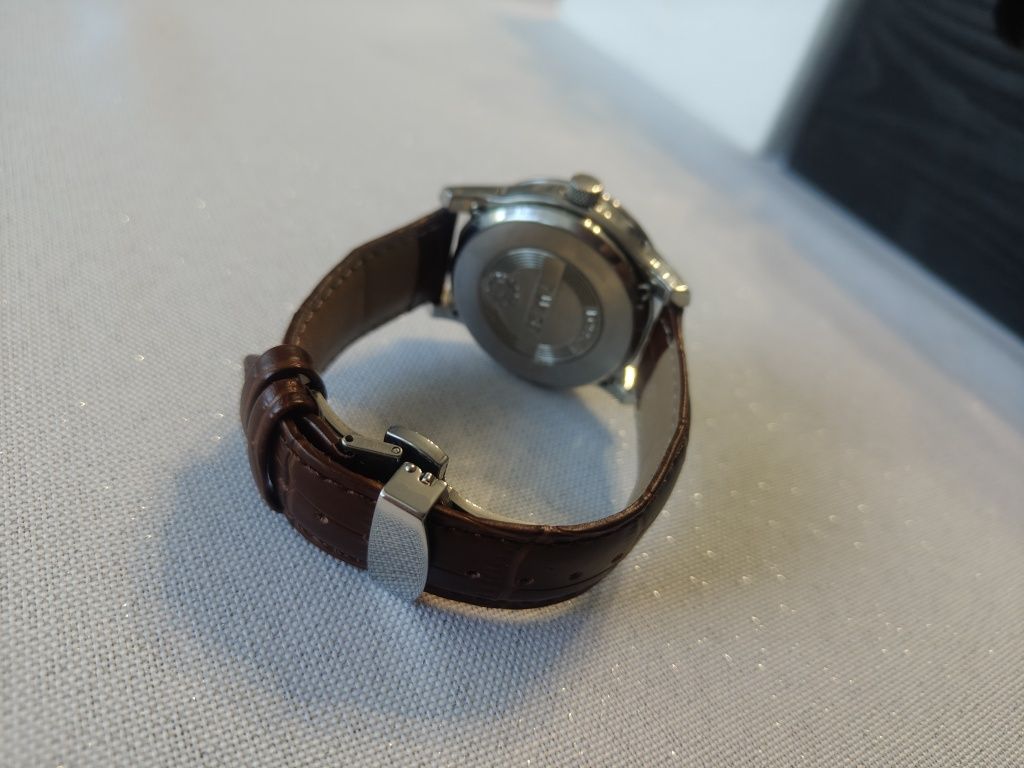Zegarek męski Fossil ME1098 twist brown automatic brązowy