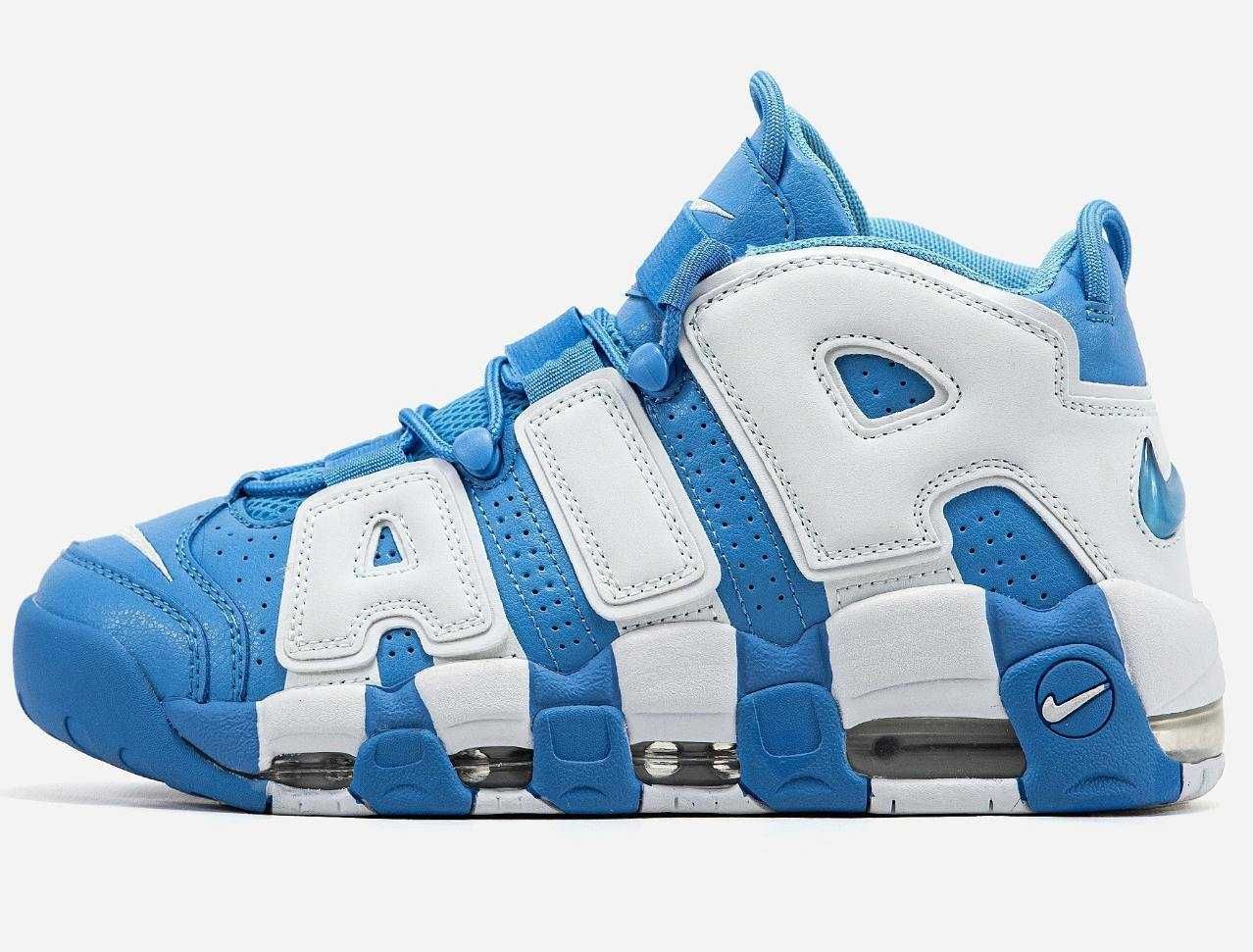 Унисекс кожаные кроссовки Nike Air More Uptempo найк аир море аптемпо